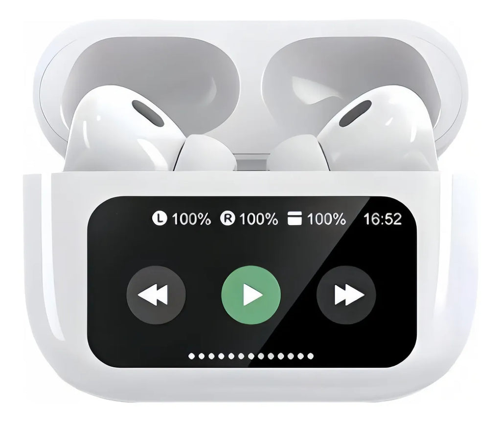 Auriculares Inalámbricos Basike Ba-FON6696 TWS con Estuche de Carga con Pantalla Táctil a Color
