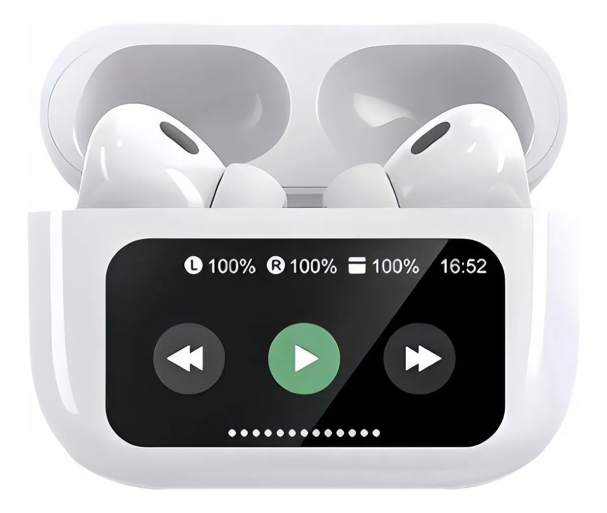 Auriculares Inalámbricos Basike Ba-FON6696 TWS con Estuche de Carga con Pantalla Táctil a Color